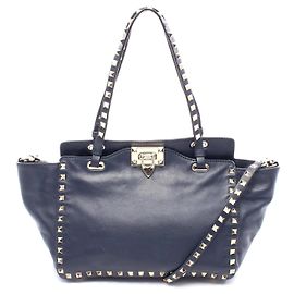 Valentino Garavani Sac à main en cuir Valentino Rockstud Bleu
