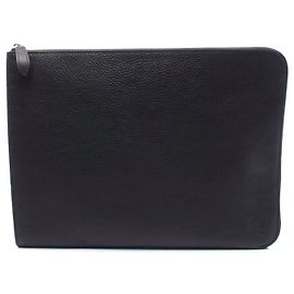 Alfred Dunhill Dunhill Leather Clutch Bag Black