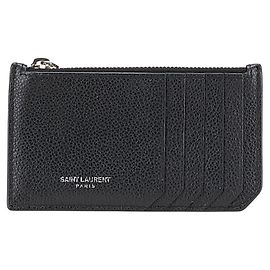 Yves Saint Laurent Saint Laurent 458583 Leather Coin Card Case Black