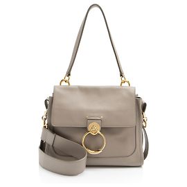 Chloé Borsa a spalla piccola Tess in pelle di vitello Chloe Marrone