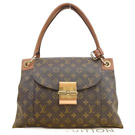 Monogramm Leder Handtasche Louis Vuitton M40580 Braun Andere