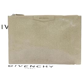 Givenchy-Givenchy Patent Leather Clutch Bag-Golden