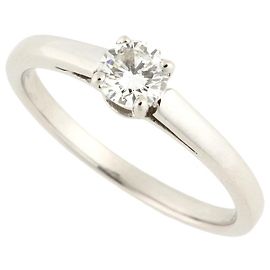 Bulgari Bvlgari Pt950 Diamant Solitär Ring Silber