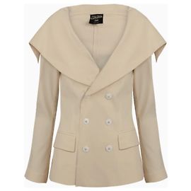 Jean Paul Gaultier Chaqueta Ecru Circa 2008 Crudo
