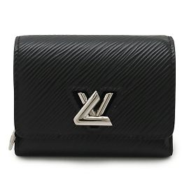 Portafoglio Twist Compact XS Epi Louis Vuitton Nero