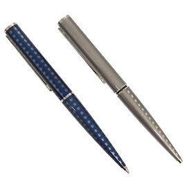 Blaue Metallfeder LOUIS VUITTON Jetligne LV Auth 130528 Blau