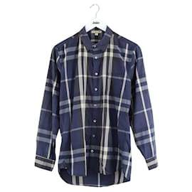 Burberry-Cotton shirt-Navy blue