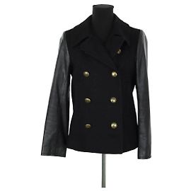 Gerard Darel Wollmantel Schwarz
