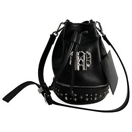Philipp Plein Borsa a spalla in pelle con borchie nera Nero