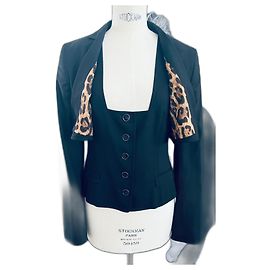 Dolce & Gabbana Wool Blazer Black Black