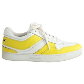 Céline Leder-Sneaker Gelb