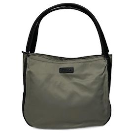 Sac en cuir polyester vintage Yohji Yamamoto gris noir Gris