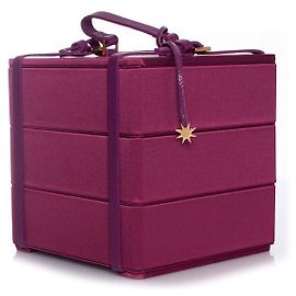 Autre Marque Bvlgari, caixa de joias em cetim roxo Roxo