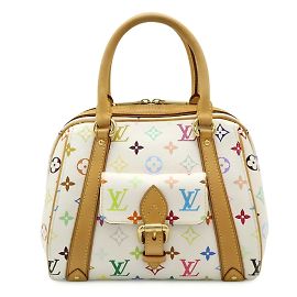 Louis Vuitton Monogram Multicolor Priscilla Handbag White Multiple colors