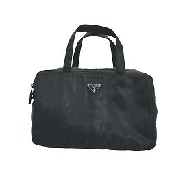 Bolsa de nylon Prada em preto e marrom Marrom Preto