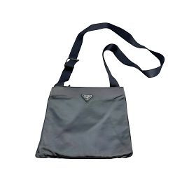 Pochette en satin gris Prada Marron