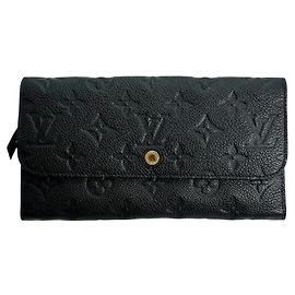 Louis Vuitton Long Wallet Tri-fold in Monogram Empreinte Other Navy blue