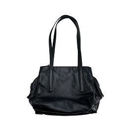 Bolsa tote de couro preto Prada Preto