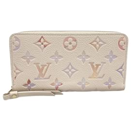 Louis Vuitton-Louis Vuitton Long Wallet Monogram Empreinte Zippy-Beige