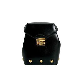 Salvatore Ferragamo Black Leather Backpack Black
