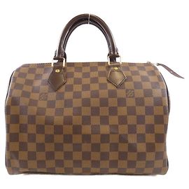 Bolsa Boston Damier Speedy Louis Vuitton Marrom