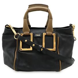 Chloé Chloe Ethel Leather 2way Handbag Black