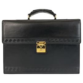 Versace-Pasta de couro Gianni Versace-Preto