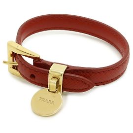 Prada Saffiano Lederarmband Rot