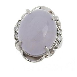 Autre Marque Platinring mit lavendel Jade Pt900 Silber