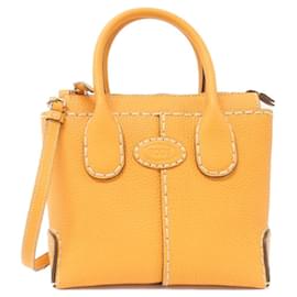 Tod's-Tod's XBWDBSAX15LWSSG601 Leather Bag-Orange