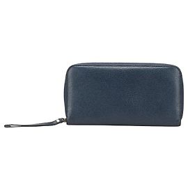 Valextra Long Wallet Leather Wallet Blue