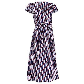 Vestido midi envolvente con estampado de flechas de Marc Jacobs en algodón multicolor Multicolor
