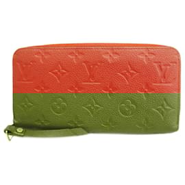 Louis Vuitton-Louis Vuitton Long Wallet Monogram Empreinte Zippy M63691 Scarlet-Red