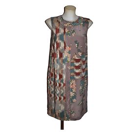 Vestido Kenzo de seda largo de rodilla Multicolor