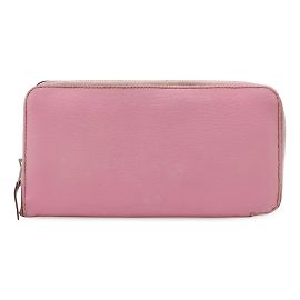 Hermès Cartera Larga Azap de Hermes en Cuero de Cabra Rosa Rosa