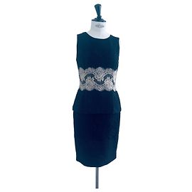 Dolce & Gabbana Spitzenkleid Schwarz Baumwolle Schwarz