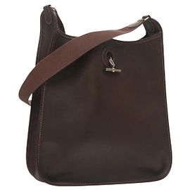 Hermès HERMES Borsa a Spalla Vespa GM in Pelle Marrone Auth bs26873 Marrone