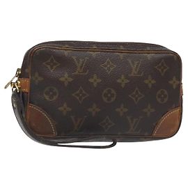 LOUIS VUITTON Monogram Marly Dragonne PM Bolsa Clutch M51827 LV Auth th6219 Monograma