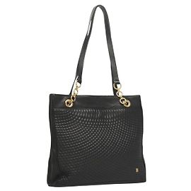Borsa Tote BALLY in pelle nera e oro Auth BA3412 Nero D'oro