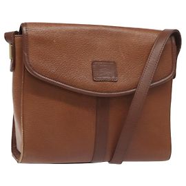 Autre Marque Bolsa de Ombro Burberrys em Couro Marrom Dourado Auth BA3783 Marrom Dourado