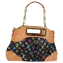 LOUIS VUITTON Borsa Judy MM Multicolore Monogram 2Way Nera M40256 Auth 131092V Nero
