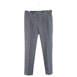 Louis Vuitton Gerade geschnittene Wollhose Grau
