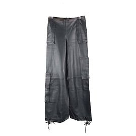 Jitrois Straight leather pants Black