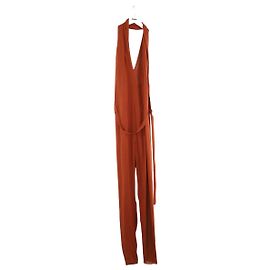 Lanvin Silk Jumpsuit Brown Brown