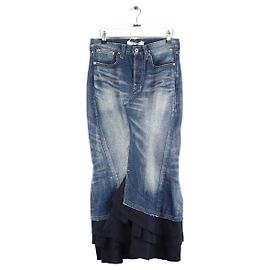 Comme Des Garcons Saia de algodão Azul