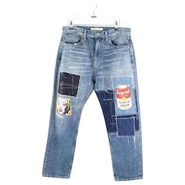 Comme Des Garcons Jeans rectos de algodón Azul