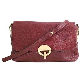 Vanessa Bruno Bolsa de ombro de couro Bordeaux