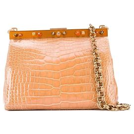Prada Beiger Krokodilleder-Handtasche - 2000er Beige
