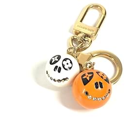 Louis Vuitton-Louis Vuitton Portocle Jacques & Lucy Bag Charm Keychain-White,Orange