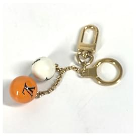 Louis Vuitton-Louis Vuitton Portocle Jacques & Lucy Bag Charm Keychain-White,Orange